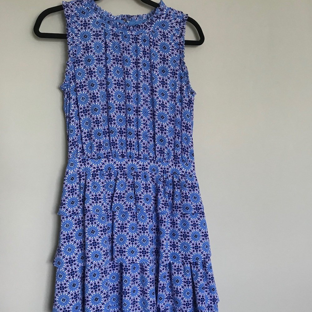NWT Banana Republic blue floral dress with ruffles
